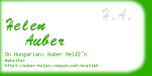 helen auber business card